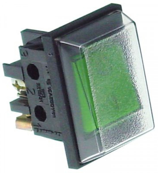Выключатель балансирный монтажные размеры 30x22 мм зелён. 2NO 250В присоединение винтовое соединение