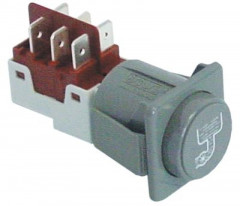 Выключатель нажимной кнопочный монтажные размеры 28,5x28,5 мм сер. 2CO 250В