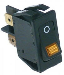 Выключатель балансирный монтажные размеры 28x13,5 мм чёрн./оранжев. 2NO