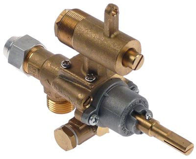 Кран газовый тип GPEL22D МЖ 55мм вход для газа M18x1,5 (труба-ø 12 мм)