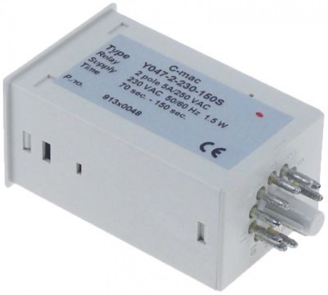 Реле времени 230В присоединение штепсельный разъём 11-полярн. 2CO 5А Y047-2-230-150S