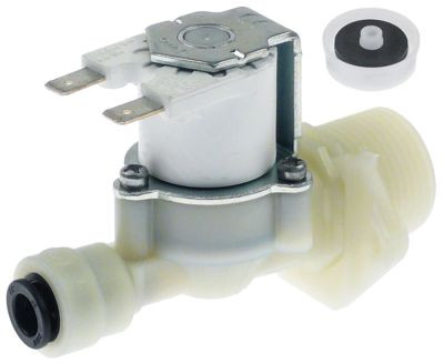 Клапан электромагнитный одинарн. прямой пластмасса темп. макс. 60°C вход 3/4" 1-ходов.