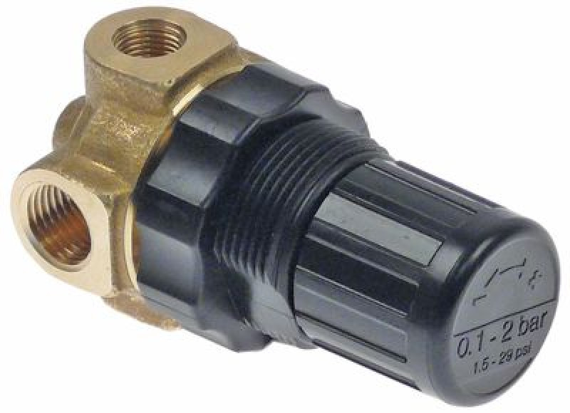 Редуктор давления присоединение 1/4 - 1/8 диапазон установки 0,1-2бар пластмасса/латунь