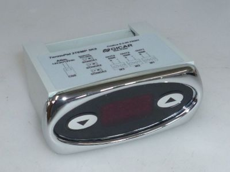 SCHEDA TERMOPID 3 TEMPERATURE 3K3 CROMO (ROSSI) 12Vac/12Vdc
