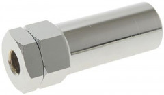 CHROME-PLATED OUTLET FITTING overall length 63 mm