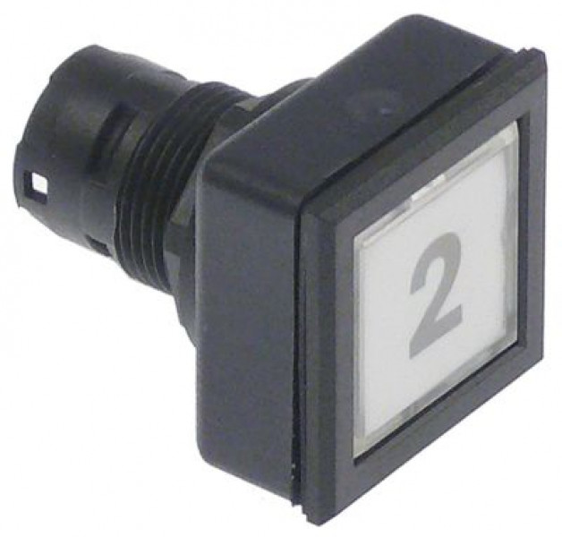 Блок переключателя бел. 2 тип нажим. монтажные размеры ø16/24x24 мм квадратн.