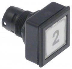 Блок переключателя бел. 2 тип нажим. монтажные размеры ø16/24x24 мм квадратн.