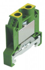 Клеммна присоединительная U-образная шина 35 мм жёлт./зелён. Д 53мм Ш 10мм 1,5-16мм²