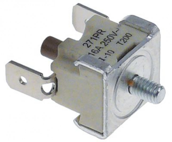 Термостат защитный прикладной  темп. выкл. 160°C 1NC 16А винтовое крепление  присоединение F6,3