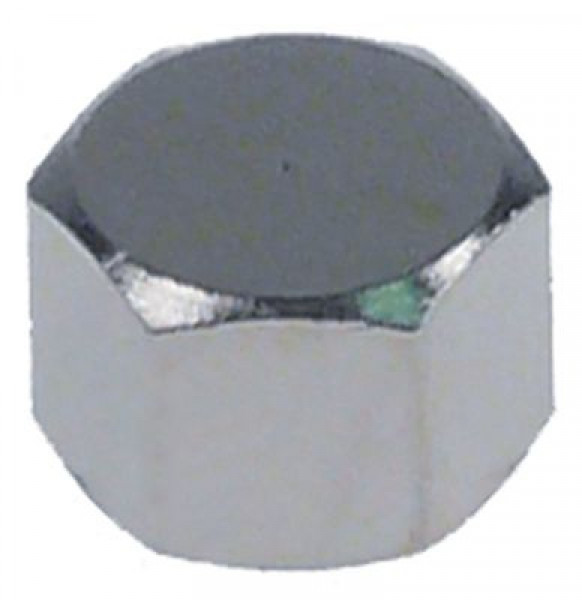 Крышка торцевая резьба M10x1 хромированная латунь В 8мм для ополаскивателя-коромысла