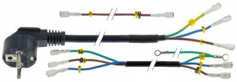 Кабель соединительный 15мм² 3-полярн. чёрн. 3м макс. 250В макс. 16А контакты P+N+PE