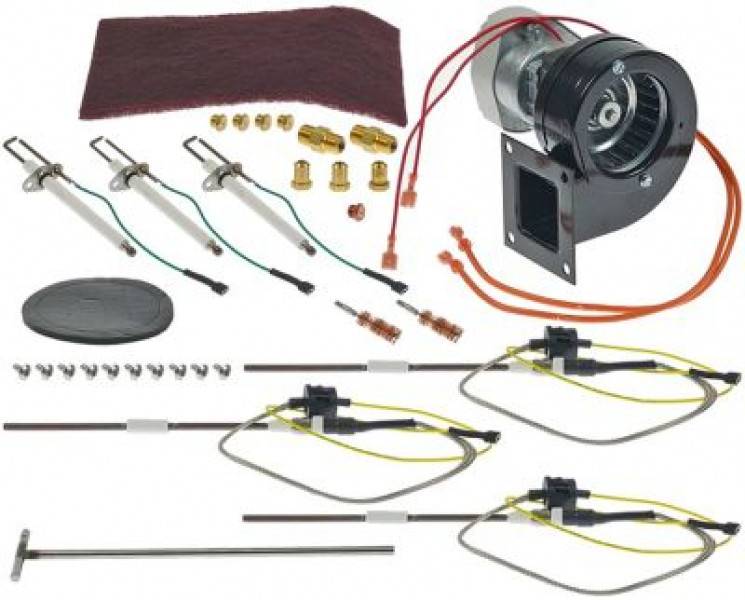 Вентилятор горелки 230В Д1  113мм Ш1 137мм Ш2 40мм Ш3 74мм В1 118мм В2 41мм В3 78мм Д1 ø 65мм набор