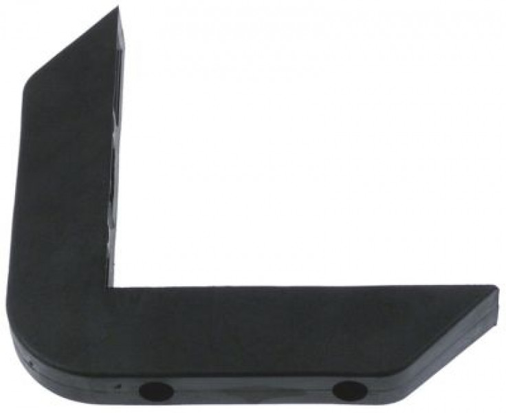 Уголок противоударный пластмасса расст-ние меж. отвер-ми 19/32мм чёрн. В 30мм