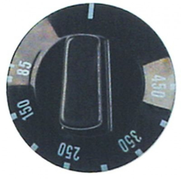 Рукоятка регулировочная термостат темп. макс. 450°C ø 49мм ø ось 6x4,6мм срез сверху