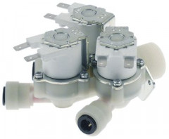 Клапан электромагнитный тройн. прямой пластмасса темп. макс. 60°C вход 3/4&quot; 220-240 В перем. тока