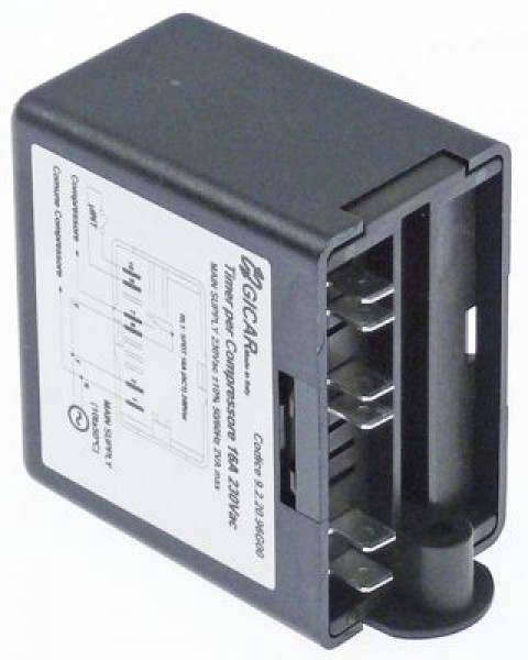 Таймер 9.2.20.96G00 время работы  - 230В ø оси  -мм электрон. GICAR 50/60Гц