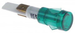 Лампочка сигнальная ø 12мм 250В зелён. присоединение плоский штекер 6,3 мм