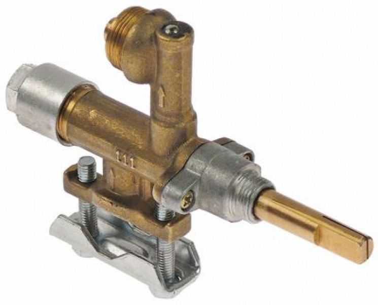 Кран газовый тип 7KPa МЖ  -мм вход для газа фланец трубы ø23 мм