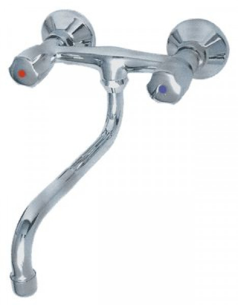 Кран-смеситель настенный арматура стенка верхняя часть крана с поворотным изливом