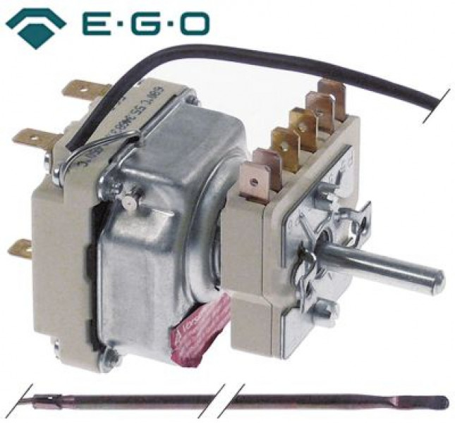 Термостат темп. макс. 650°C 1-полярн. 1NO ø датчик 39мм Д датчик 228мм