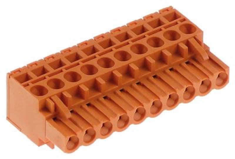 Клемма печатных плат 10-полярн. макс. 400В размер растра 5мм макс. 16А