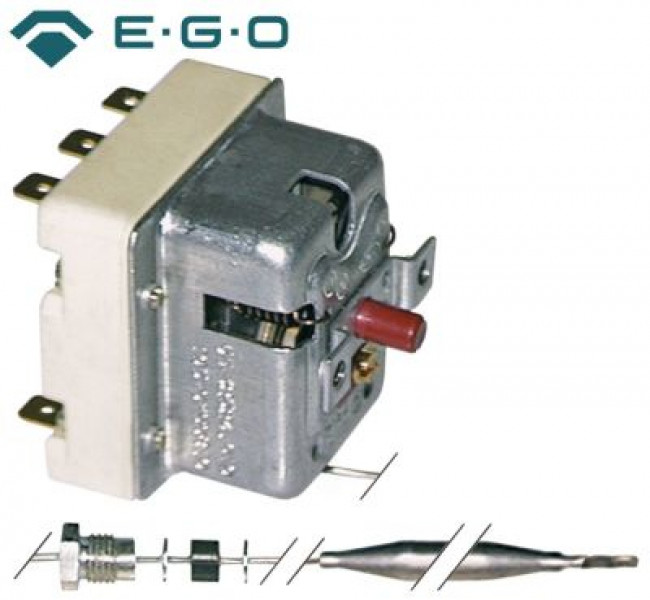 Термостат защитный темп. выкл. 135°C 3-полярн. 20А ø датчик 6мм Д датчик 75мм