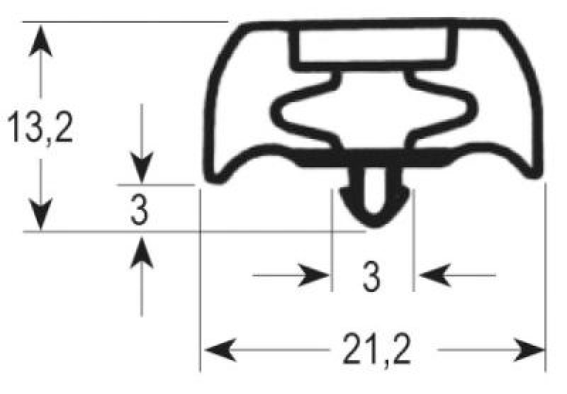 Уплотнитель изоляционный профиль 9252 Ш 640мм Д 710мм посадочный размер