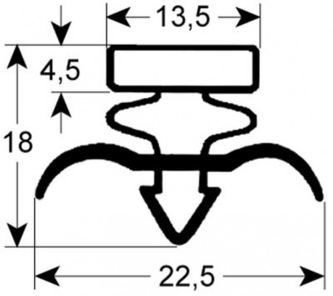 Уплотнитель изоляционный профиль 9171 Ш 565мм Д 1310мм посадочный размер