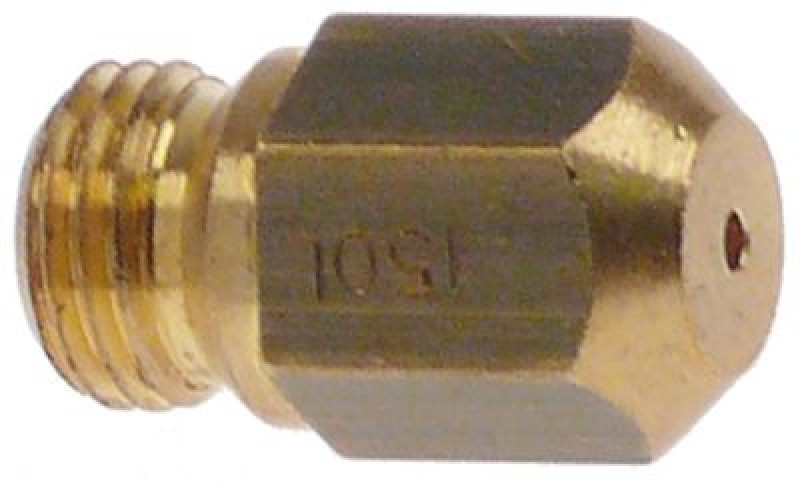 Жиклёр газовый резьба M9x1 ширина зева ключа 10 ø отверстия 15мм