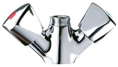 Кран-смеситель моноблочный без слива керамическая верхняя часть 1/2″ 90°