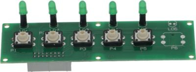 PUSH-BUTTON BOARD 5 BUTTONS dimensions 123x35 mm