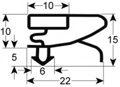 Уплотнитель изоляционный профиль 9753 Ш 408мм Д 615мм посадочный размер