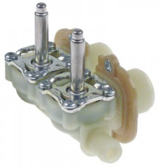 Корпус электромагнитного клапана двойн. прямой пластмасса темп. макс. 90°C вход 3/4&quot;