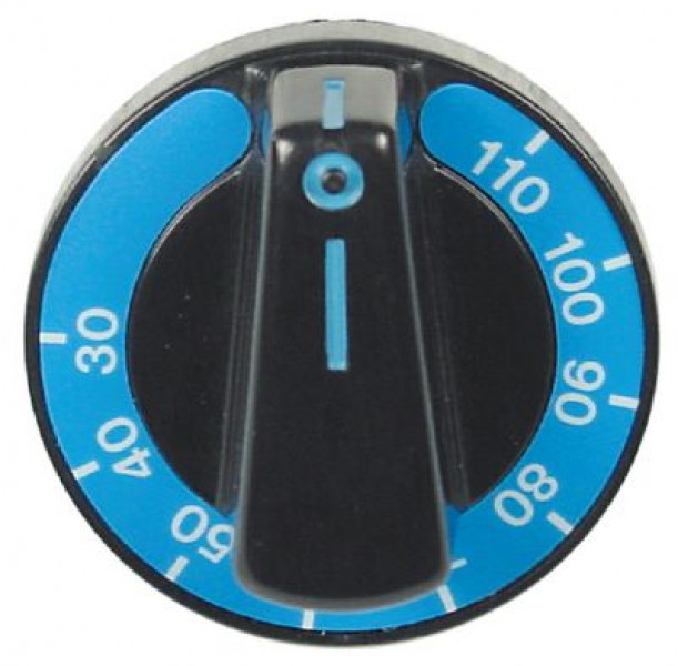 Рукоятка регулировочная термостат темп. макс. 110°C ø 60мм ø ось 6x4,6мм срез сверху