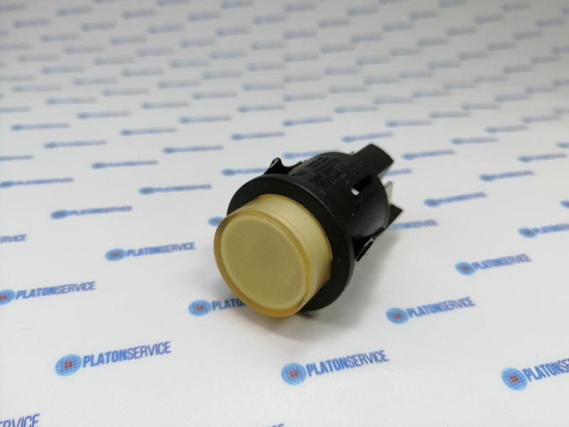 Выключатель кнопочный монтажные размеры ø25 мм жёлт. 2NO 250В присоединение плоский штекер 6,3 мм