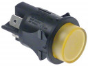 Выключатель кнопочный монтажные размеры ø25 мм жёлт. 2NO 250В присоединение плоский штекер 6,3 мм