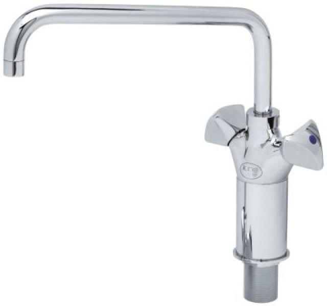 Кран-смеситель моноблочный верхняя часть крана со стойкой   длина слива 350мм T&S