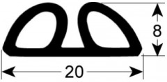 Уплотнитель для холодильной камеры профиль 9901 кол-во в уп-вке 25м бел.