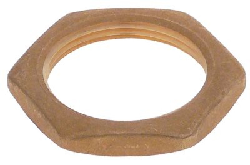 Гайка шестигранная резьба 1½" латунь В 8мм ширина зева ключа 60