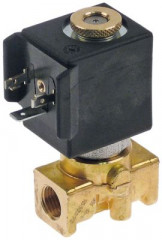Клапан спускной электромагнитный латунь Д 41мм вход 1/4" 2-ходов. 230 В перем. тока