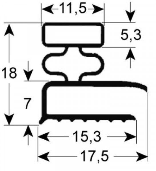 Уплотнитель изоляционный профиль 9031 Ш 285мм Д 425мм наружный размер