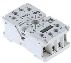 Цоколь реле 380В присоединение штепсельный разъём круглый 8ми-полюсный