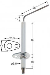 Электрод контрольный Д1  55мм Д2 19мм присоединение винтовое соединение Д1 ø 68мм