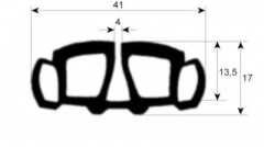 Уплотнитель для стекла профиль 1840 монтаж. поз-ция - Кол-во в уп-вке 1