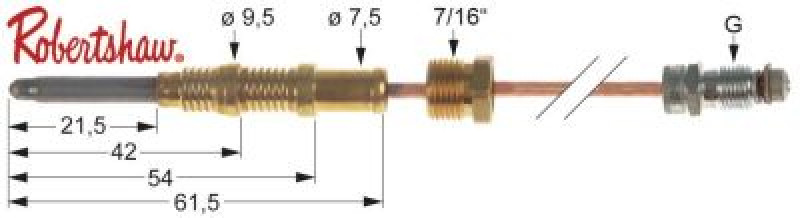 Термоэлемент ASA 11/32 Д 48" - 1220мм 7/16" ROBERTSHAW