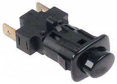 Выключатель нажимной кнопочный монтажные размеры 19x13 мм чёрн. 1NO 250В