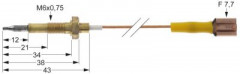 Термоэлемент Д 750мм M6x0,75 с кабельным соединением присоединение F 7,7 мм