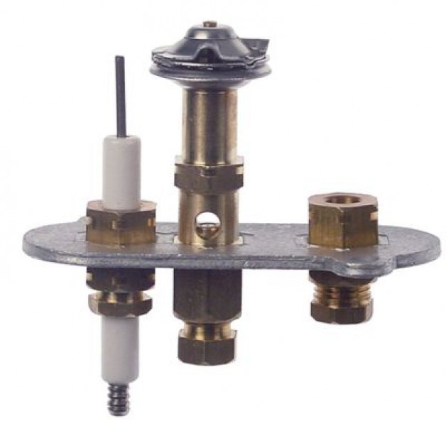 Горелка конфорочная 2х-пламен. природный газ подключение к газу 6мм справа