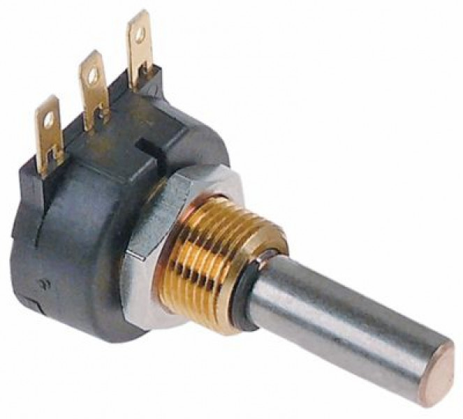 Потенциометр 10kOhm угол поворота 360° ø ось 6x4,6мм длина оси 18мм