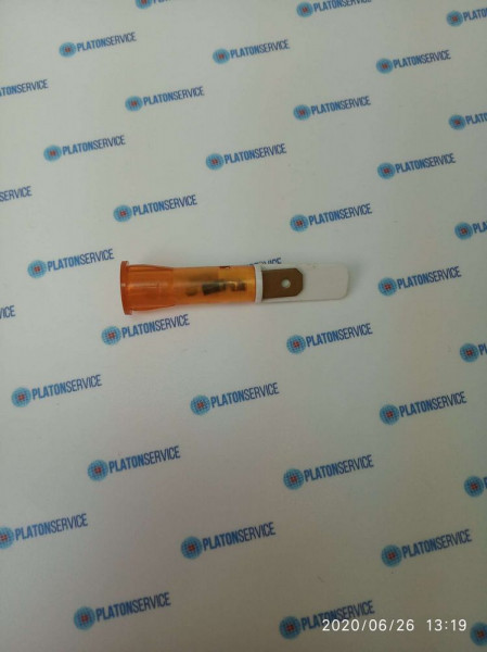 Лампочка сигнальная ø 10мм 400В жёлт. присоединение плоский штекер 6,3 мм